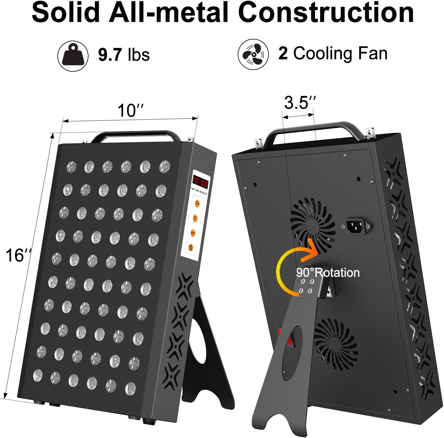 BONTANNY Red Light Therapy Device for Face/Body, Red Near Infrared 660nm 850nm with Timer 60 Clinical Grade LEDs High Power Panel lamp for Skin Pain Relief Anti-Aging Improve Sleep(100W)