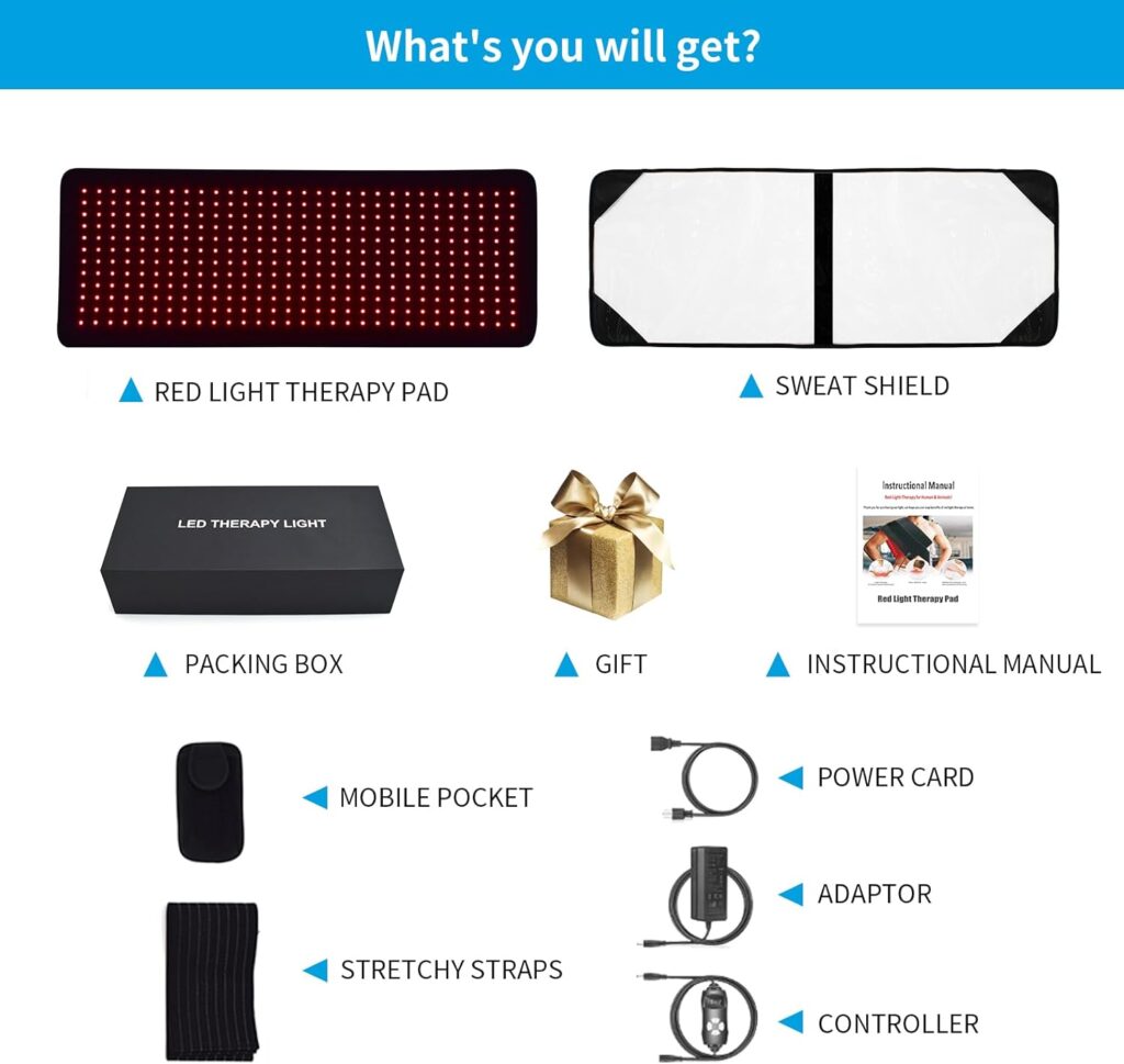 cabpay LED Light Therapy Device Pad Full Body Covered pad 660850nm,Home use Red Light Therapy or Near Infrared Light Therapy